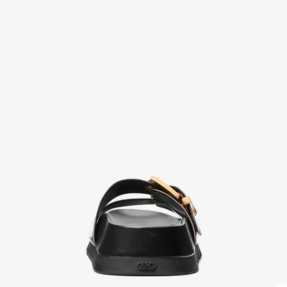 NIB MICHAEL Michael Kors Colby Burnished Leather Flat Sandal